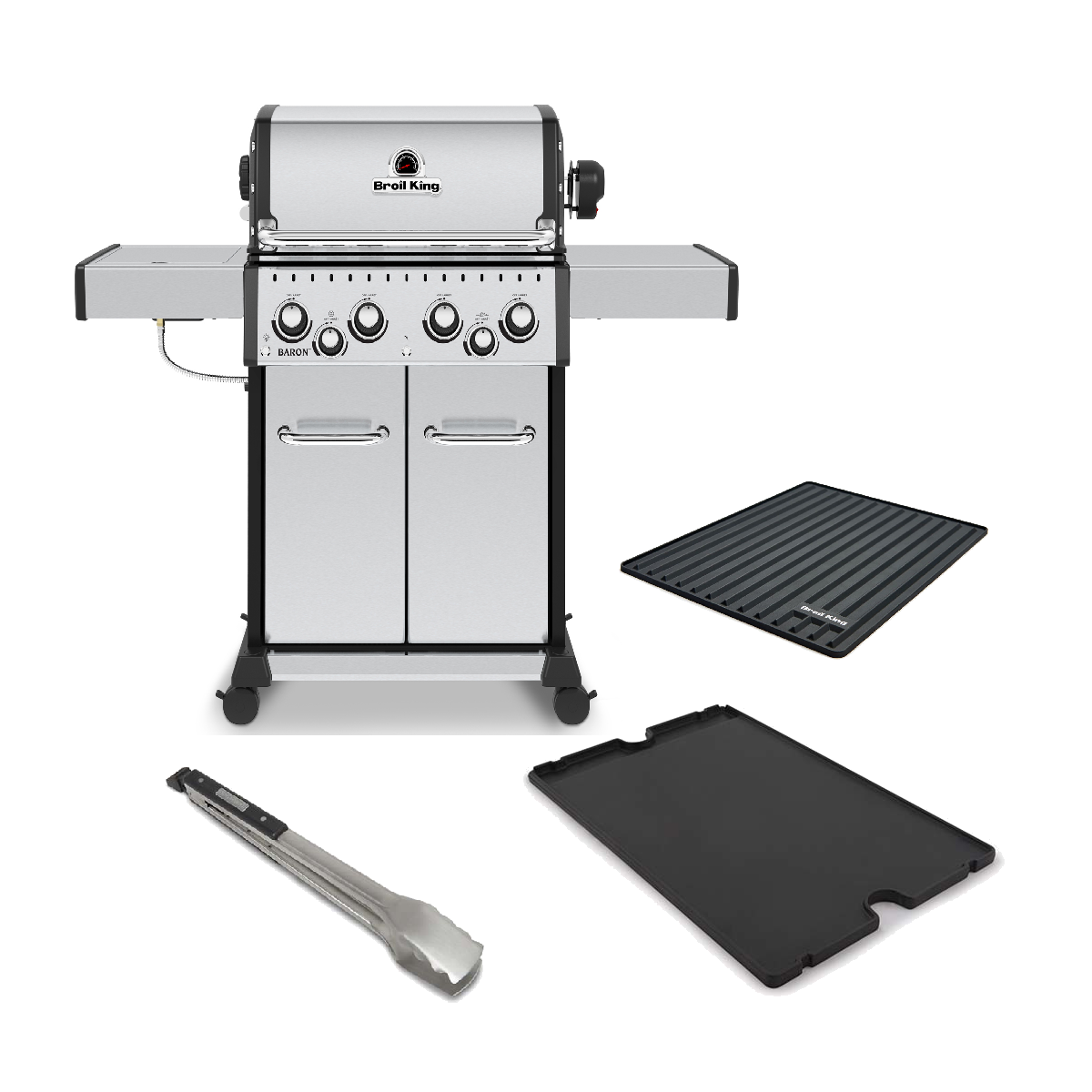 Baron™ S 490 IR mit Drehspieß Modell 2025 inkl. Gussplatte, Silikonablage & Grillzange Imperial