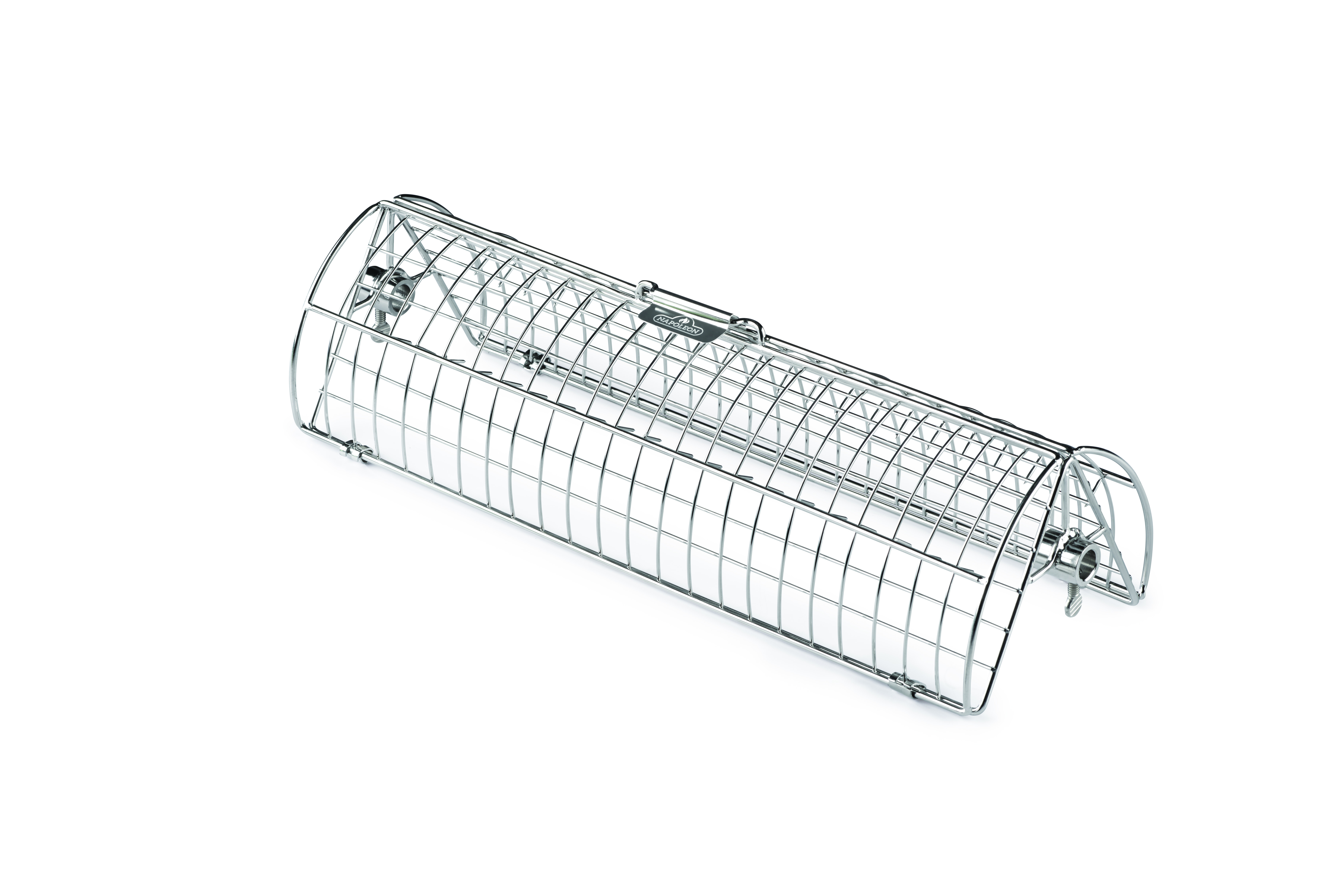 Flacher Drehspieß-Korb aus Edelstahl
