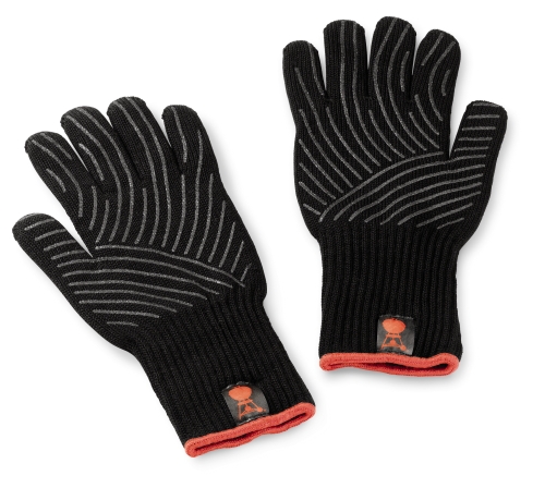 Grillhandschuh-Set (L/XL), mit Silikon-Griffflächen, Schwarz