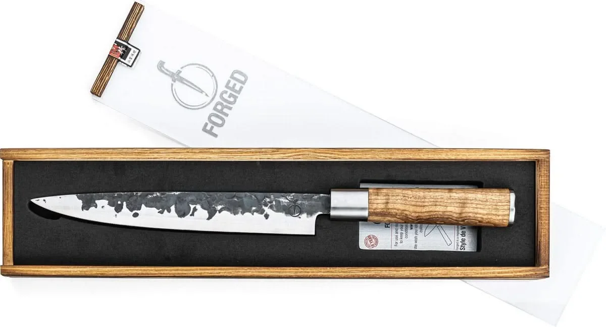 Forged VG10 Tranchiermesser 20,5 cm, in Holzkiste