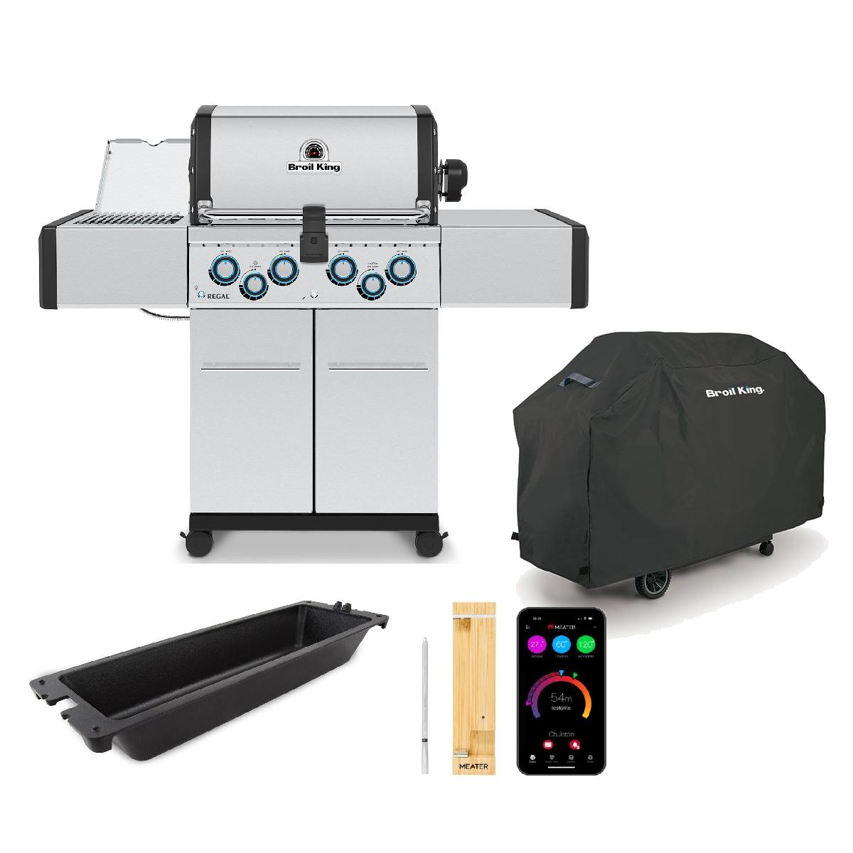 Regal™ S 490 IR m. Drehspieß Modell 2025 inkl. Meater PRO, Abdeckhaube & Gusswok-Einsatz