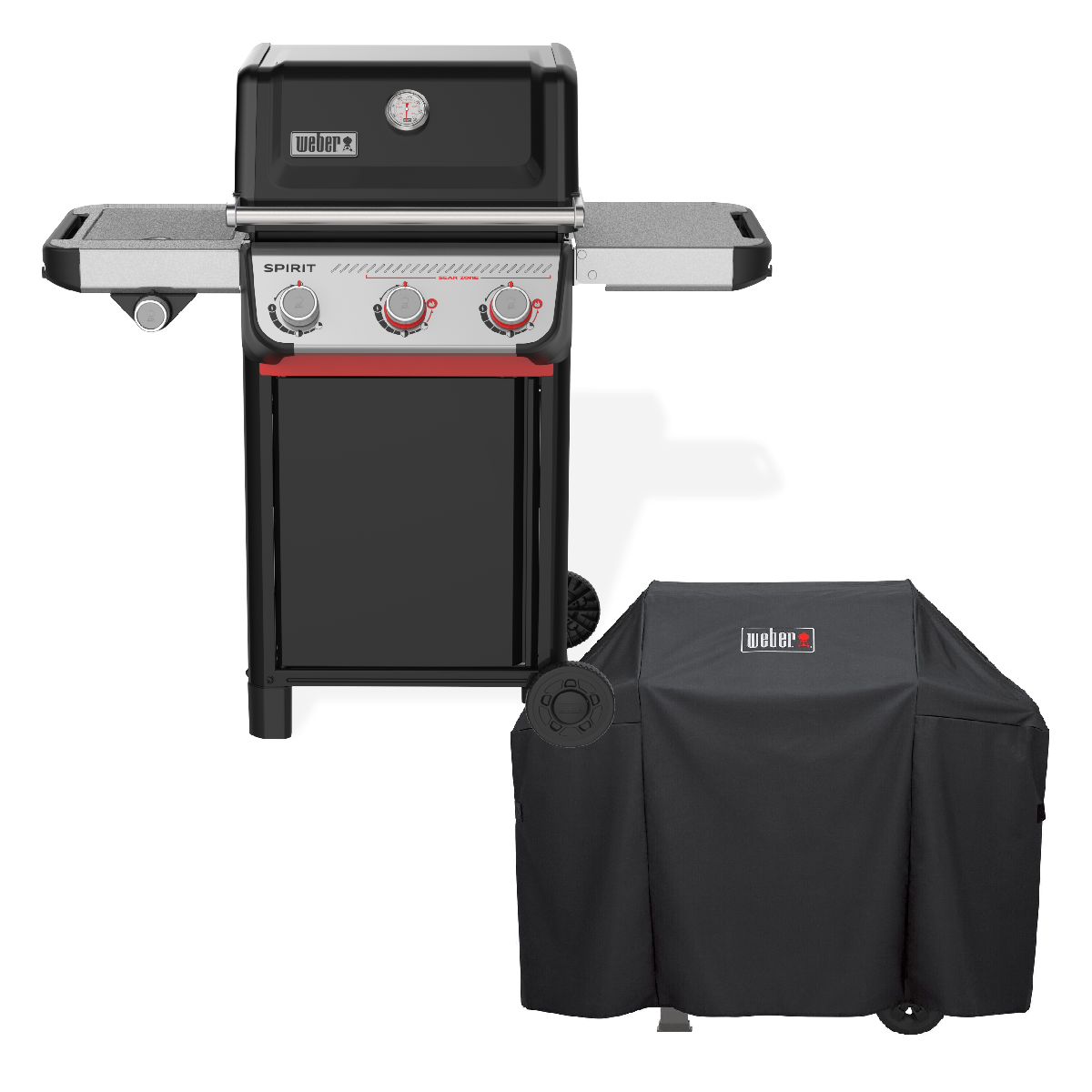 Weber Gasgrill Spirit E-335 Black Modell 2025 inkl. Abdeckhaube über Weber