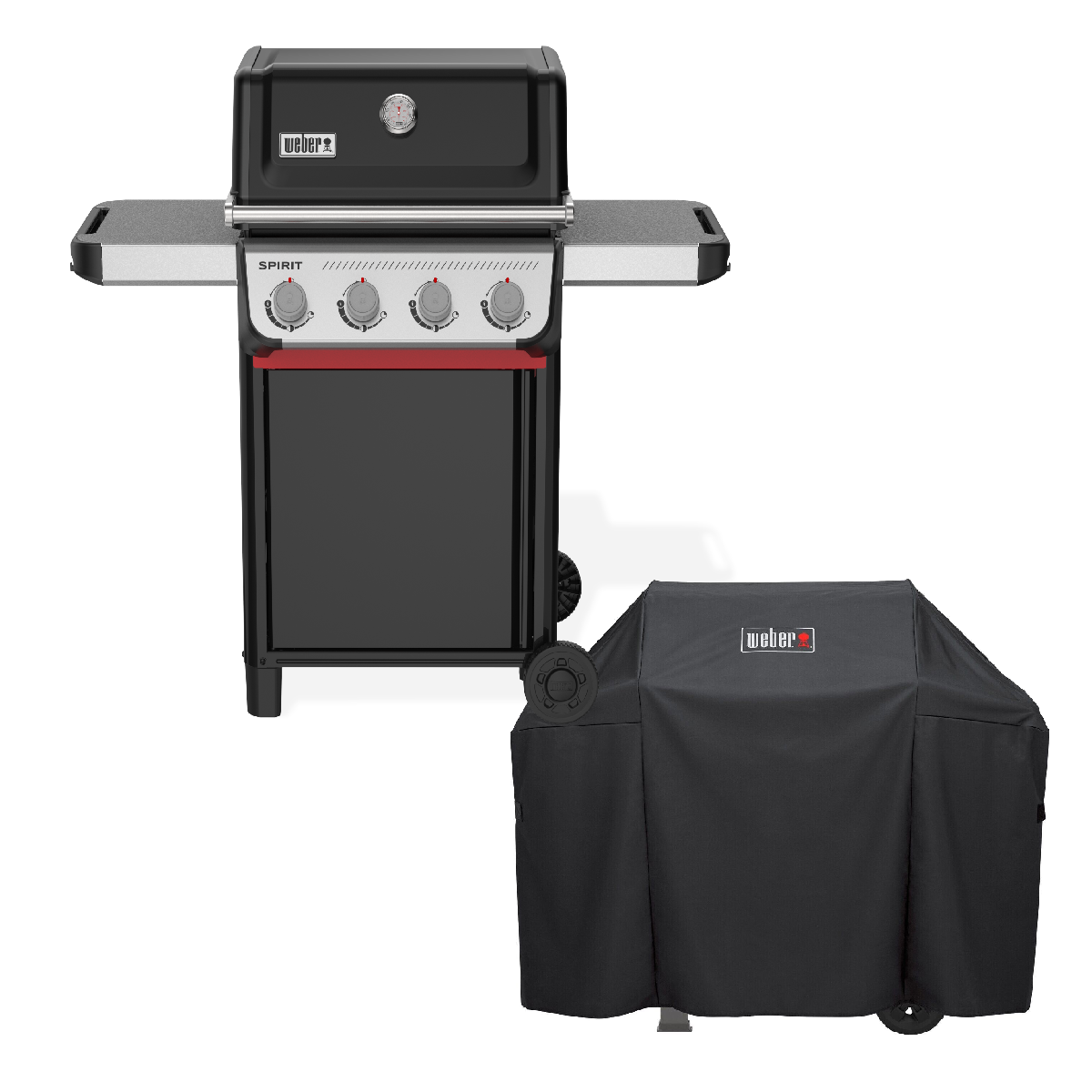 Weber Gasgrill Spirit E-410 Black Modell 2025 inkl. Abdeckhaube über Weber