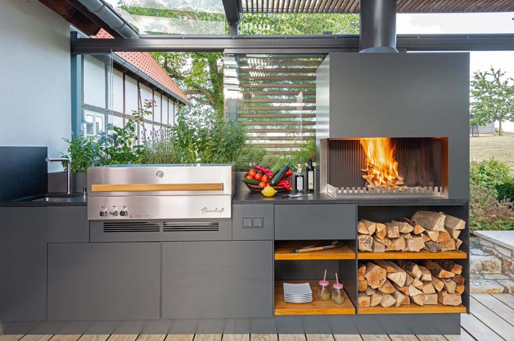 Drinnen, Innenarchitektur, Kamin, Küche